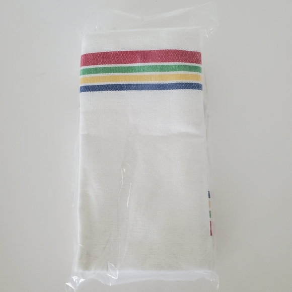 NIP! AUNT MARTHA'S Stitch 'Em Up 3 ct Retro Multi Color Stripe Towels 18"x 28" - Picture 4 of 7